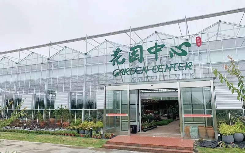 Estufa moderna de pesquisa e teste agrícola